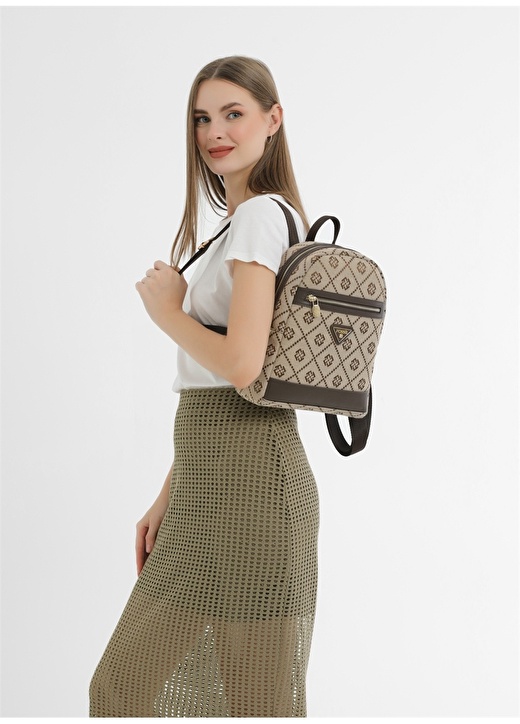 Холщовый коричневый женский рюкзак Fossil большой вместительный холщовый рюкзак hdirsg женский холщовый рюкзак студенческая школьная сумка холщовый рюкзак на молнии для студентов