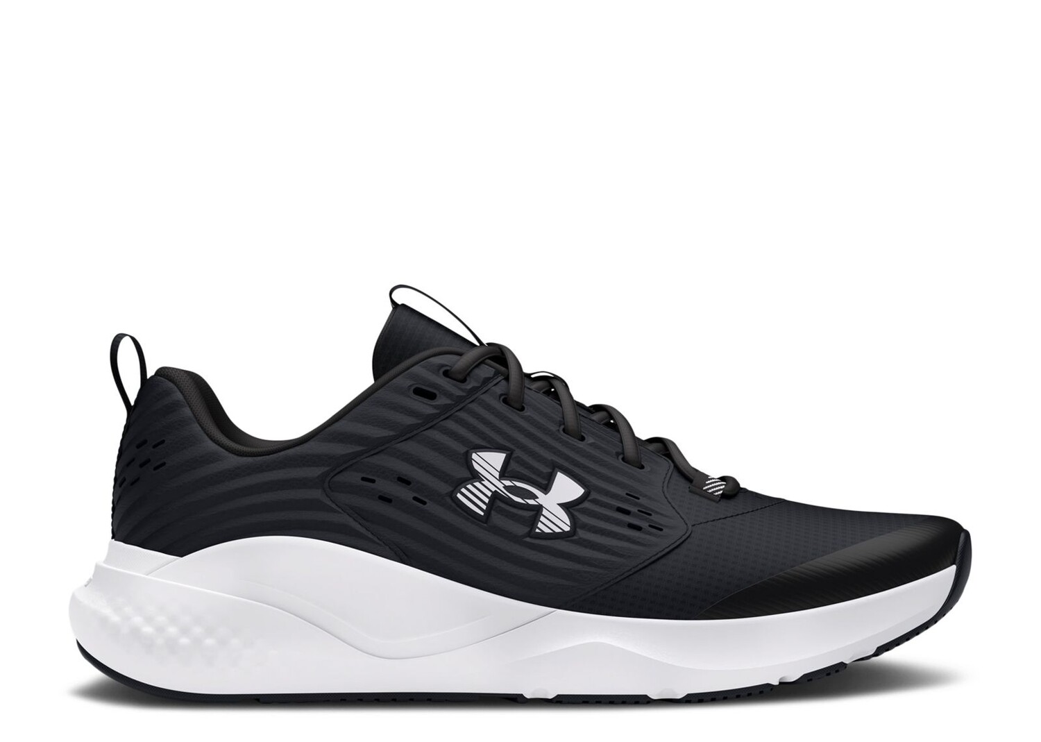 

Кроссовки Under Armour Charged Commit 4 4E Wide 'Black White', черный