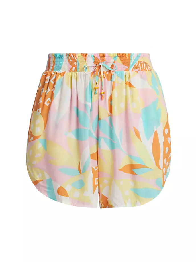

Шорты Cichas с цветочным принтом Poupette St Barth, цвет pink miami