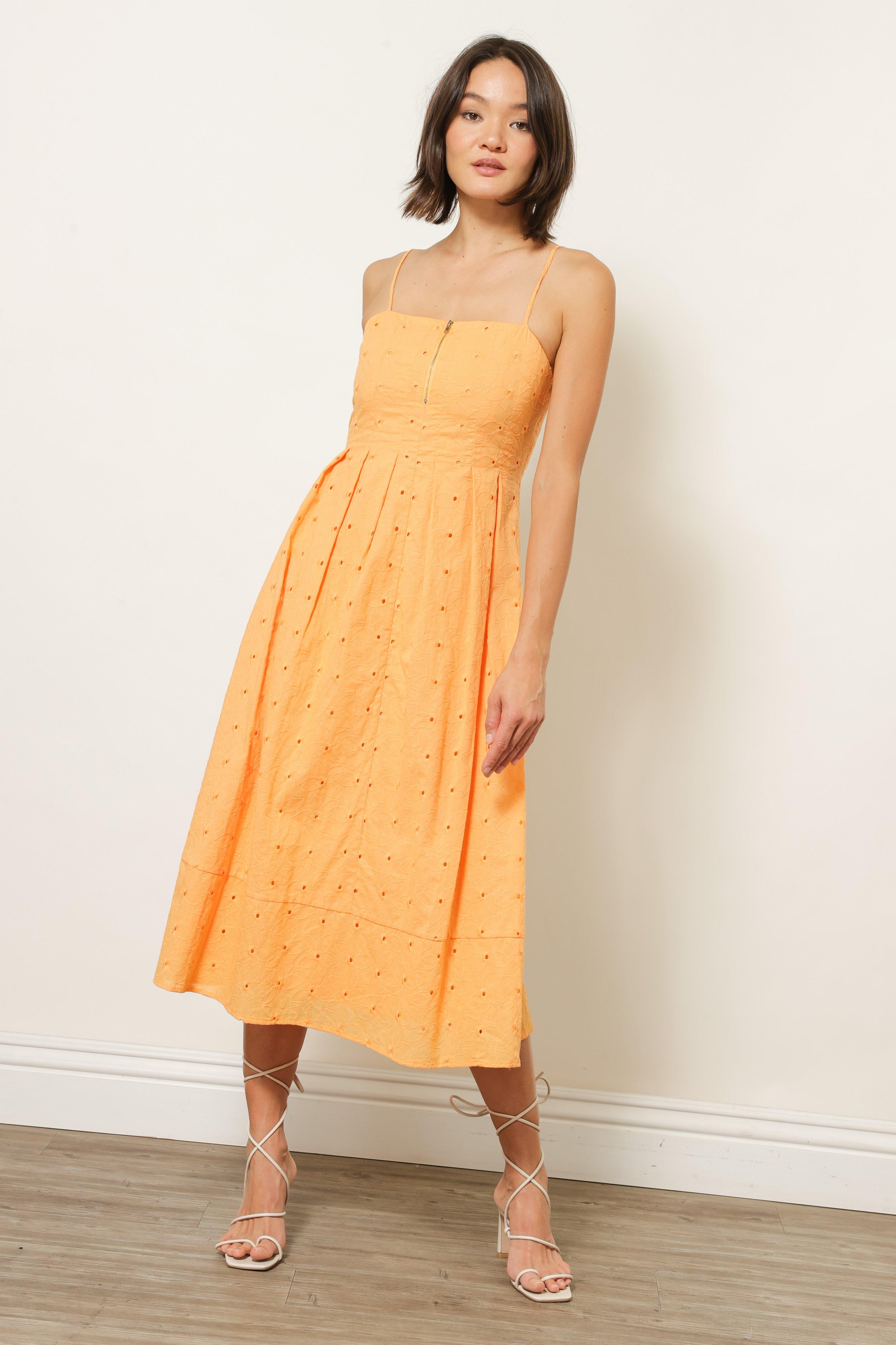 Платье миди Трикси Line & Dot, оранжевый платье emverdi трикси