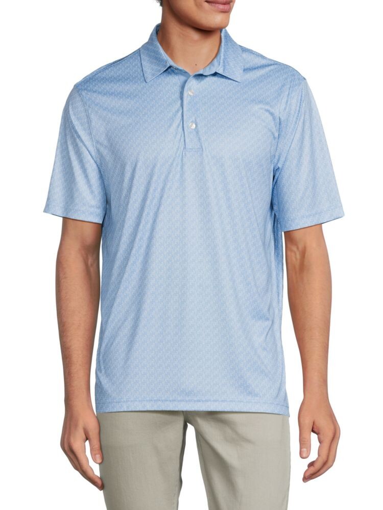 

Поло для гольфа Iron Club Greg Norman, цвет Coastal Blue