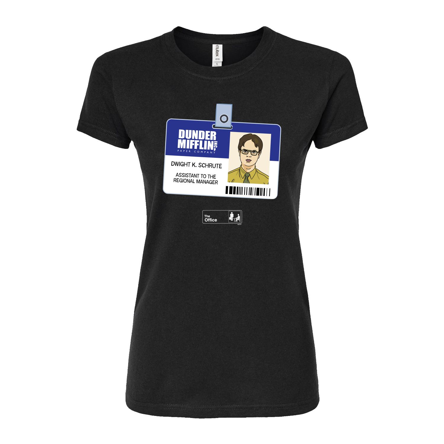Облегающие футболки The Office Dwight Badge для юниоров Licensed Character, черный