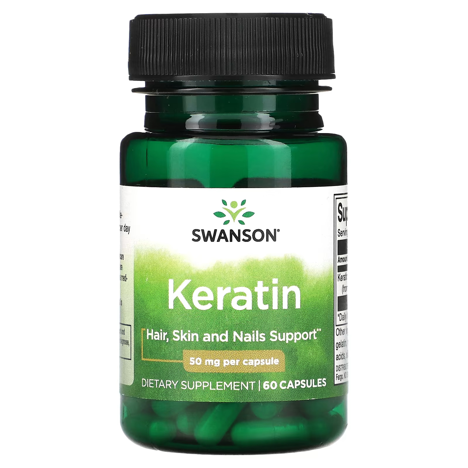 Пищевая добавка Swanson Кератин, 60 капсул пищевая добавка swanson l plantarum probiotic 30 капсул