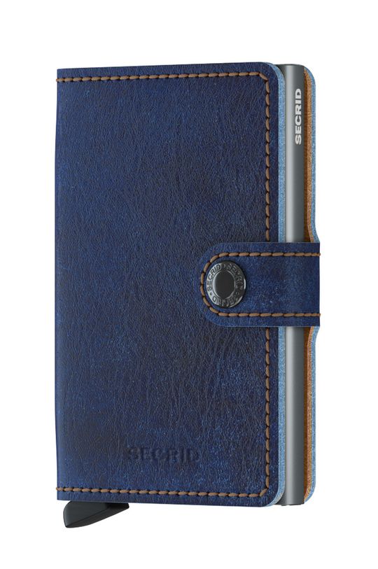 Кожаный кошелек Secrid, темно-синий темно синий кожаный вертикальный кошелек olimpo темно синий