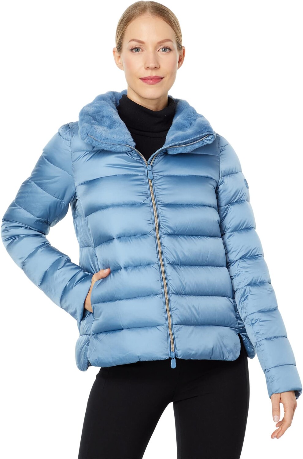 

Куртка Mei - Short Basic with Faux Fur Save the Duck, цвет Coronet Blue