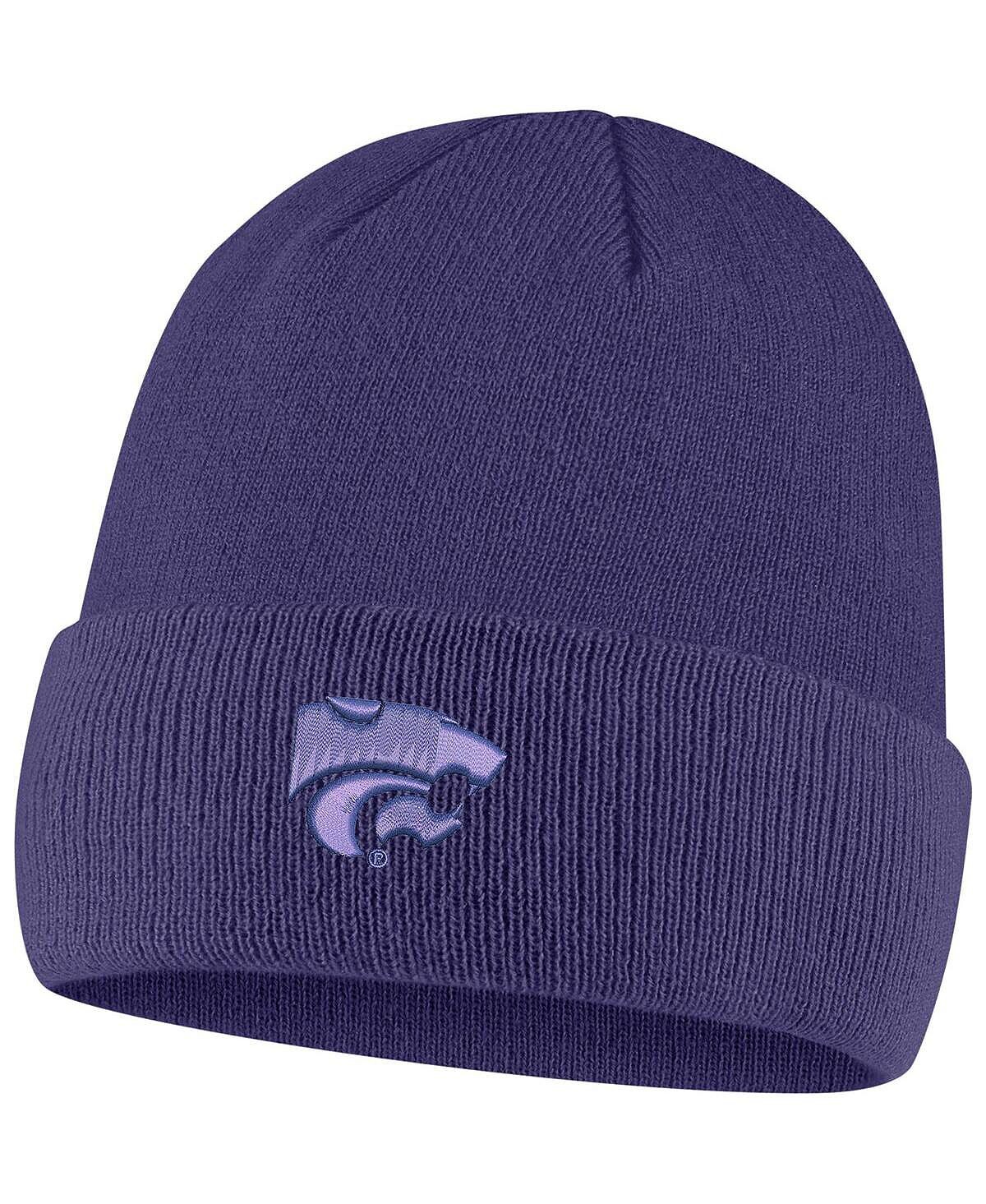 

Мужская фиолетовая вязаная шапка в тон с манжетами Kansas State Wildcats Nike