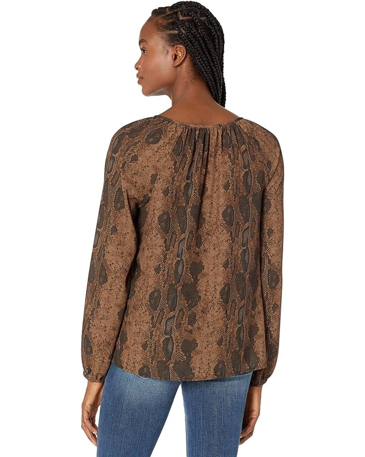 

Блуза NYDJ Peasant Blouse, цвет Bronze Python