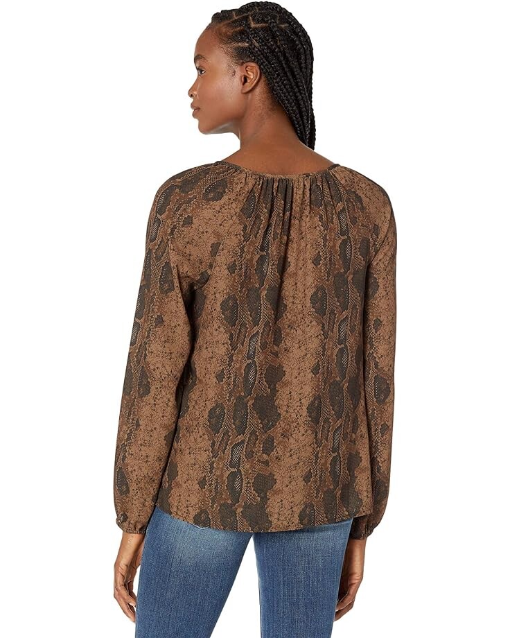 Блуза NYDJ Peasant Blouse, цвет Bronze Python