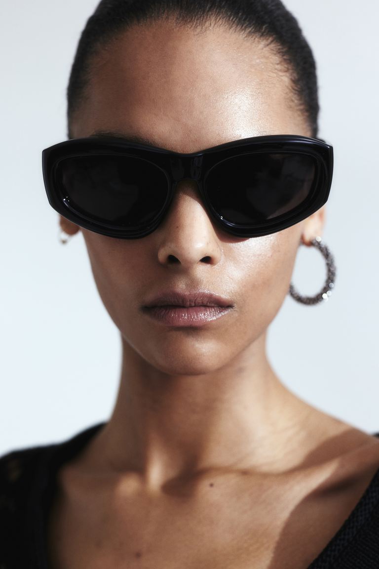 Солнцезащитные очки «кошачий глаз» H&M, черный