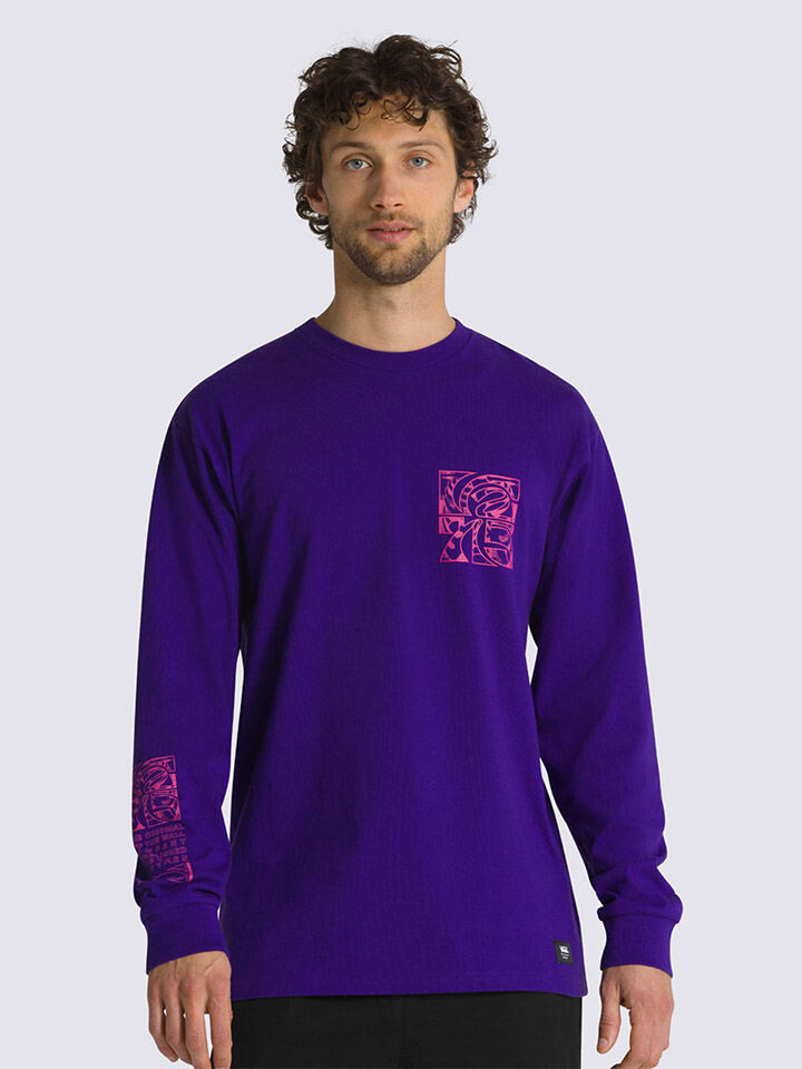 Лонгслив Vans, цвет lila/pink