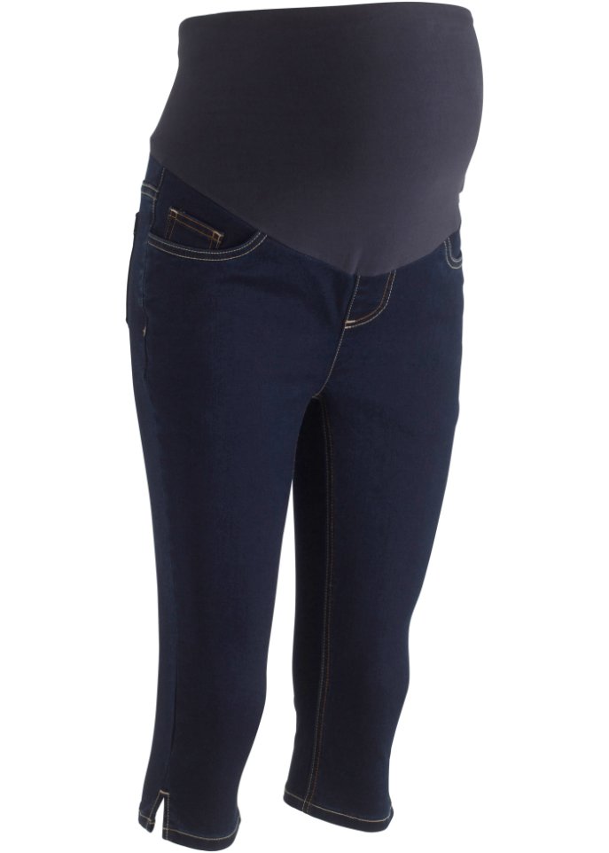 Джинсы-капри для беременных Bpc Bonprix Collection, синий узкие джинсы для беременных женщин на животе узкие брюки для беременных удобные эластичные брюки с карманами облегающие джинсы бойфренды