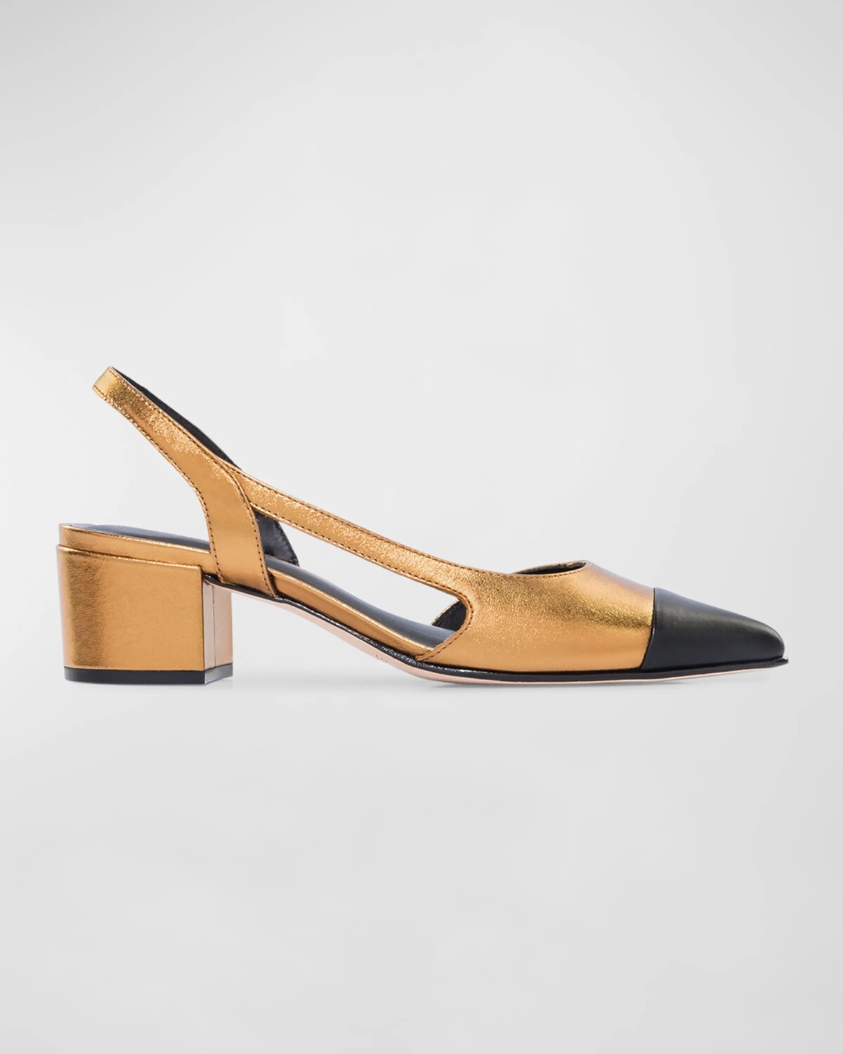 

Туфли Monroe с пяткой на пятке Bernardo, цвет Bronze Metal Antique Calf/ Black