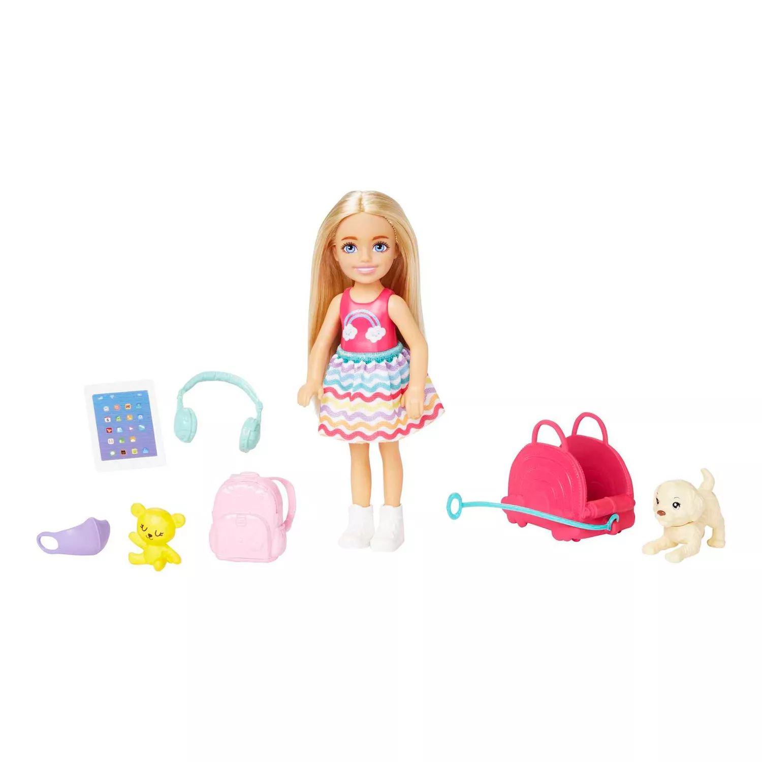 Дорожный набор с куклой Барби Челси и аксессуарами с щенком Barbie