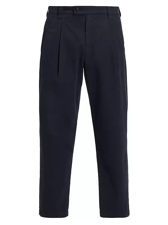 

Хлопковые брюки со складками Renato A.P.C., темно-синий