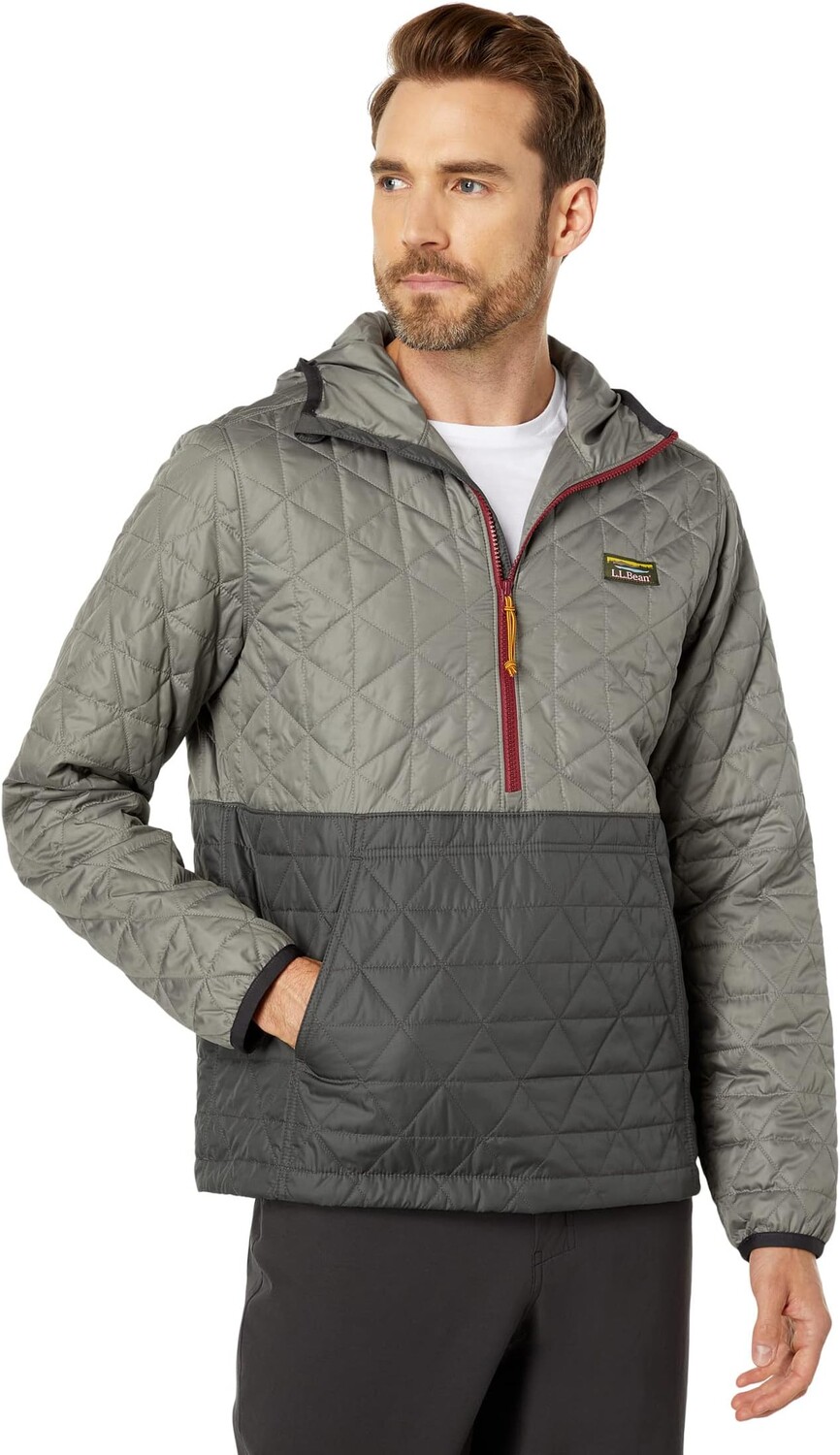 

Куртка Katahdin Insulated Pullover Color-Block L.L.Bean, цвет Graphite/Shale Gray