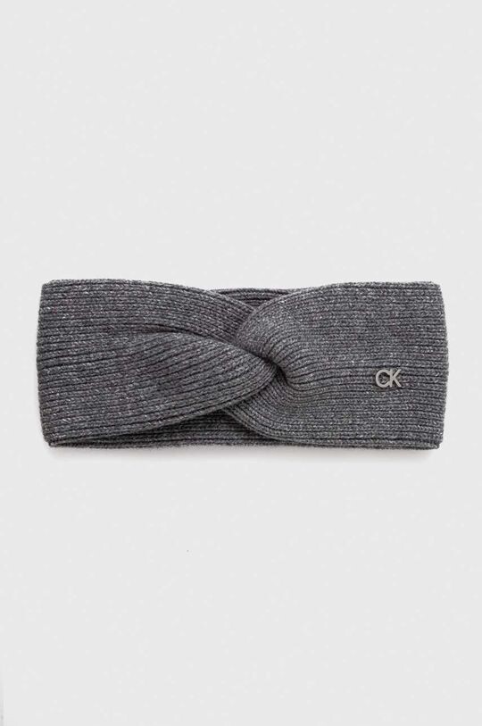 

Ободок из смесовой шерсти Calvin Klein, серый
