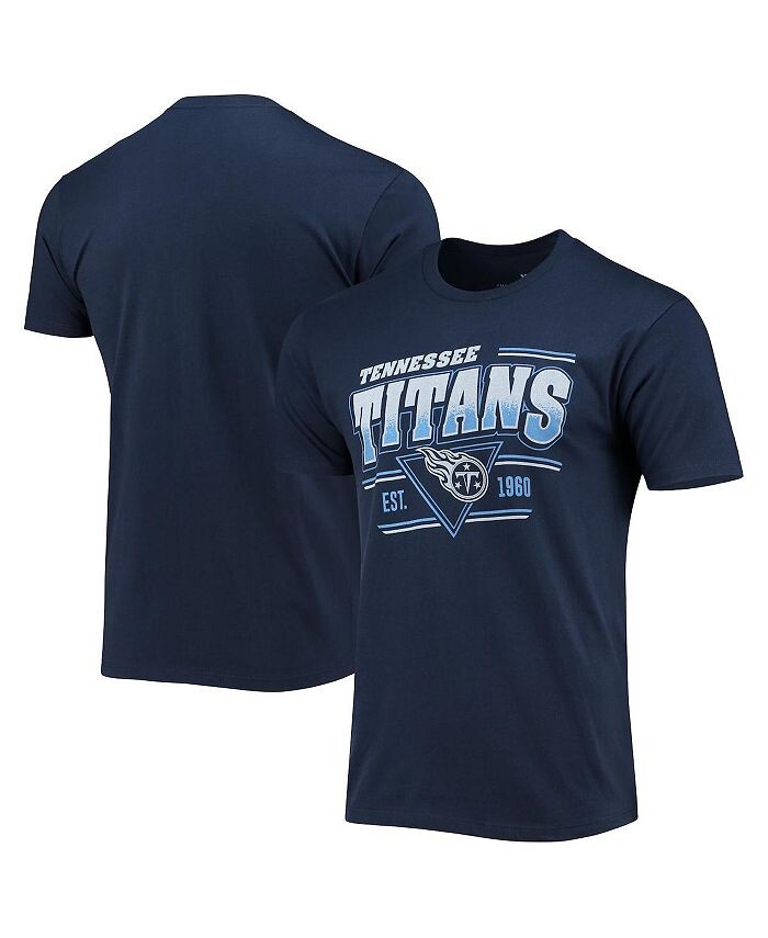 

Мужская темно-синяя футболка Tennessee Titans Throwback Junk Food, синий