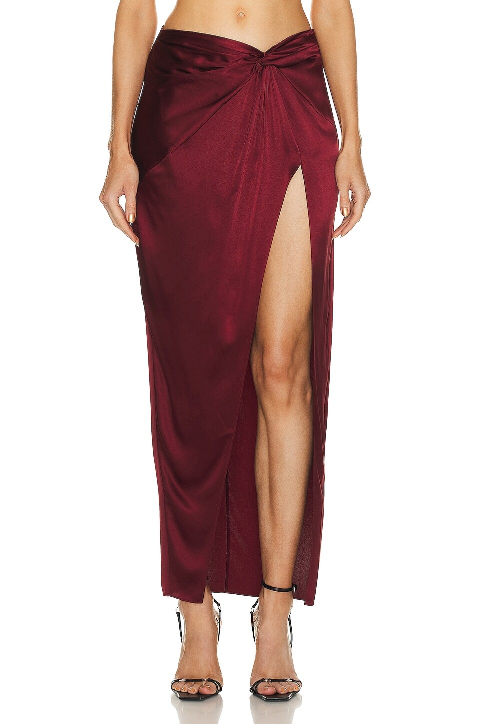 

Юбка Fleur Du Mal Silk Twist Knot, цвет Cinnamon
