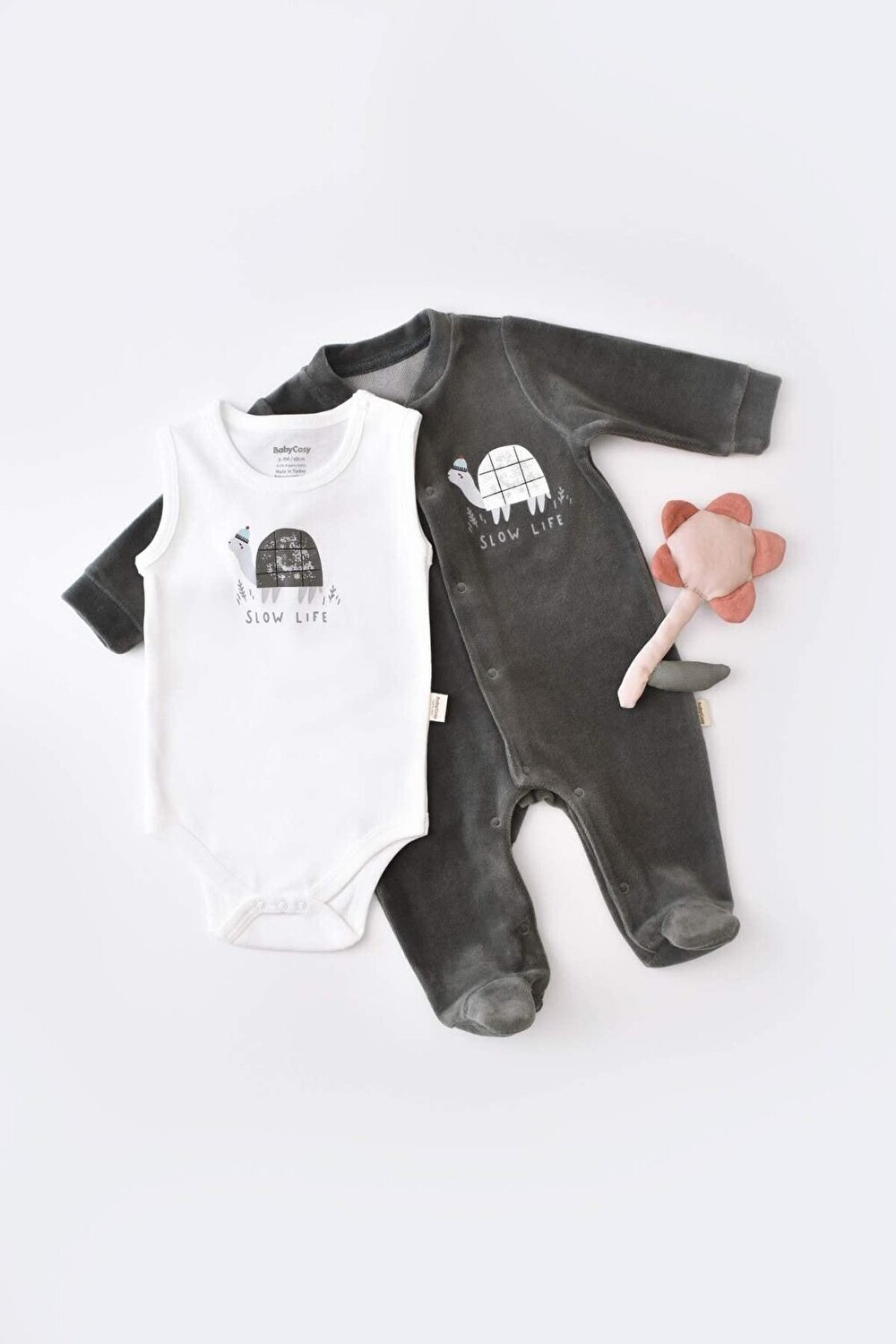 

Бархатный комбинезон и боди Turtle CSYK6020 BabyCosy Organic Wear
