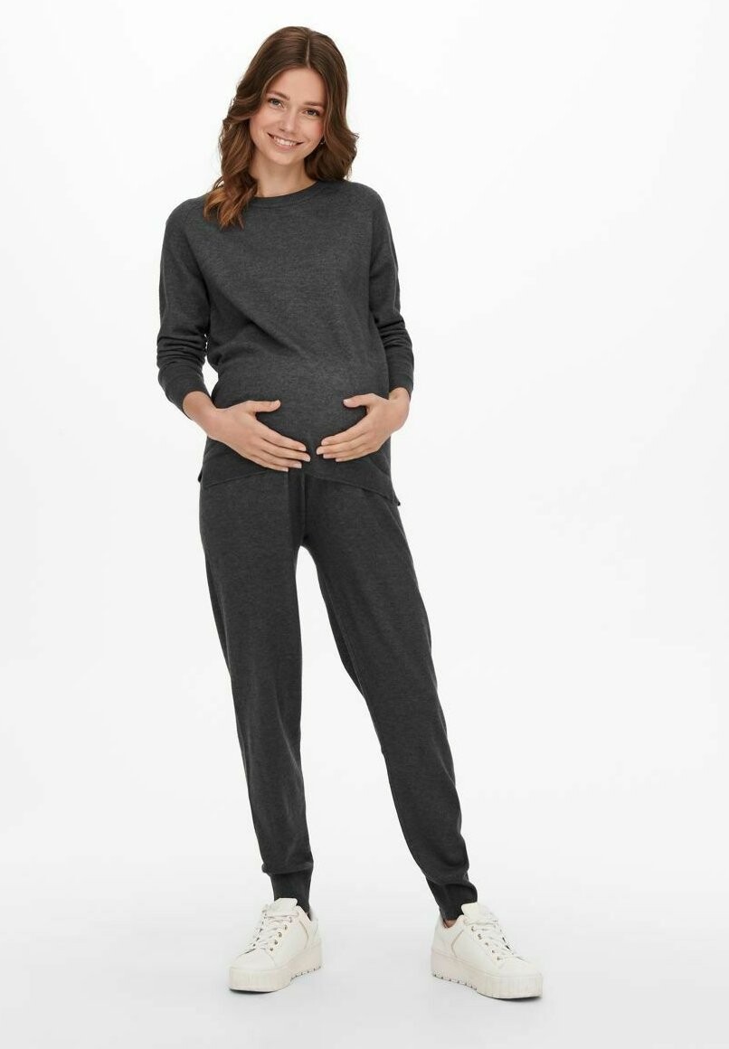 

Брюки ONLY MATERNITY ONLYOUNGERPANTS SET, цвет dark grey melange