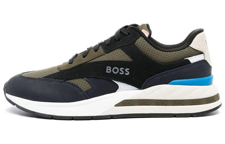 

Кроссовки BOSS Low-top Panelled Sneakers, зеленый