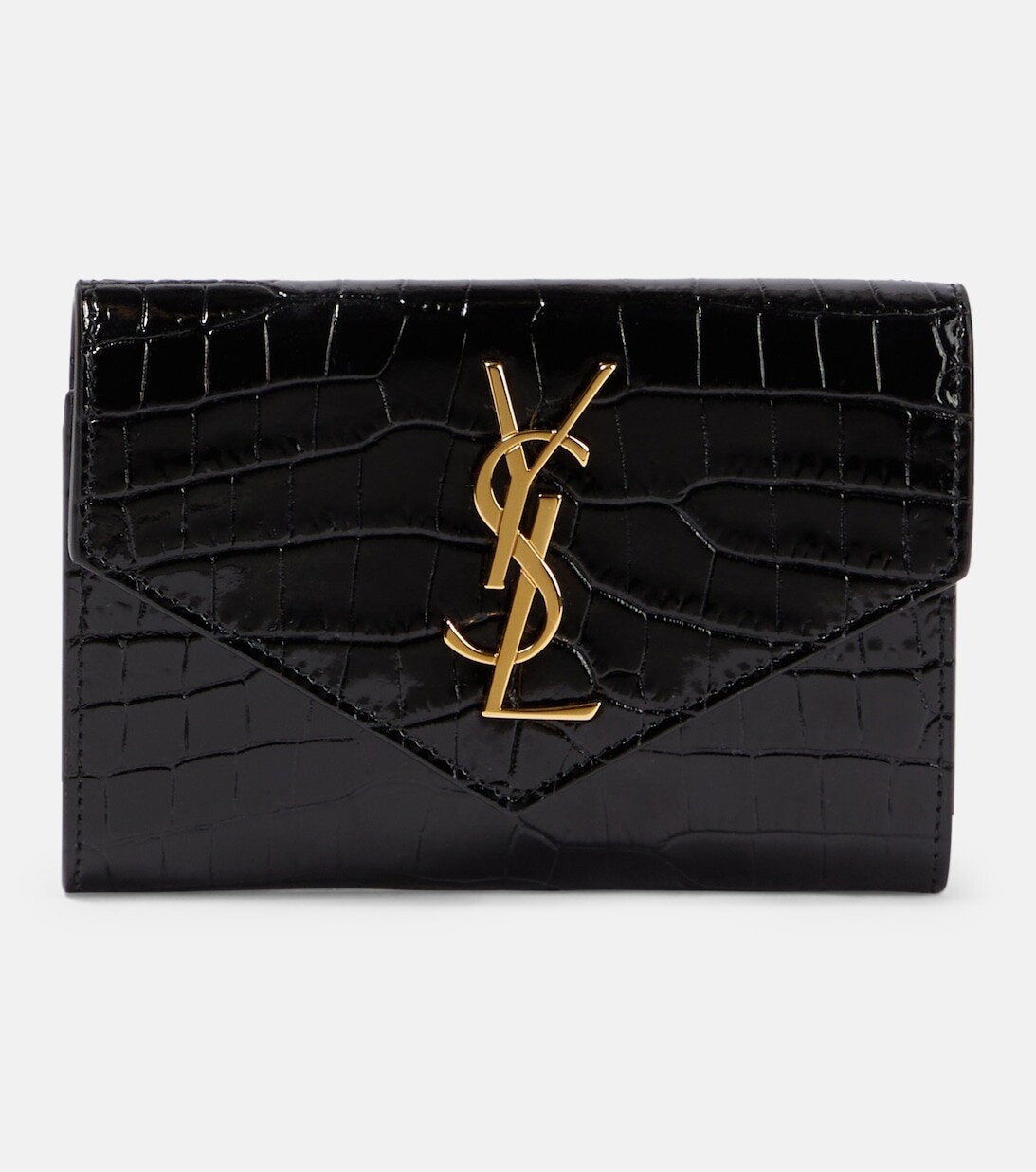 

Кошелек Cassandre из кожи с эффектом крокодила Saint Laurent, черный