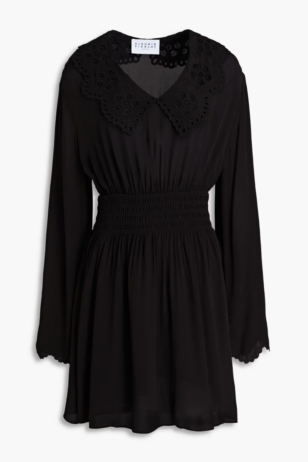 

Платье мини из крепа со сборками Claudie Pierlot, черный