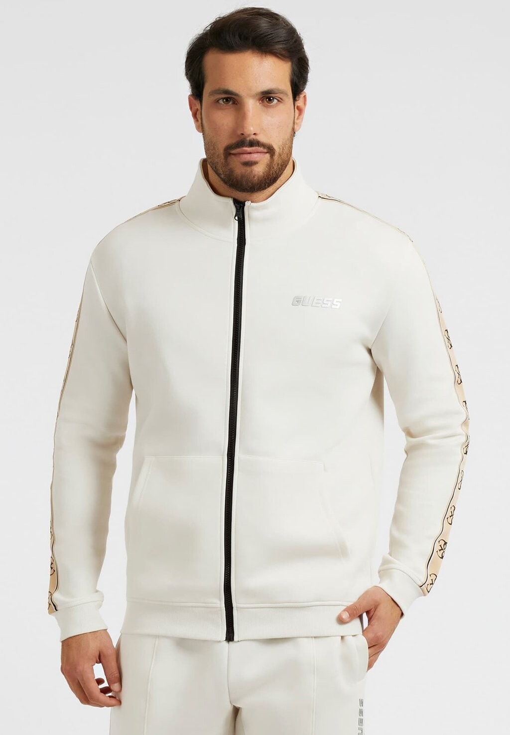 

Толстовка на молнии MIT SEITLICHEM LOGO Guess, серый