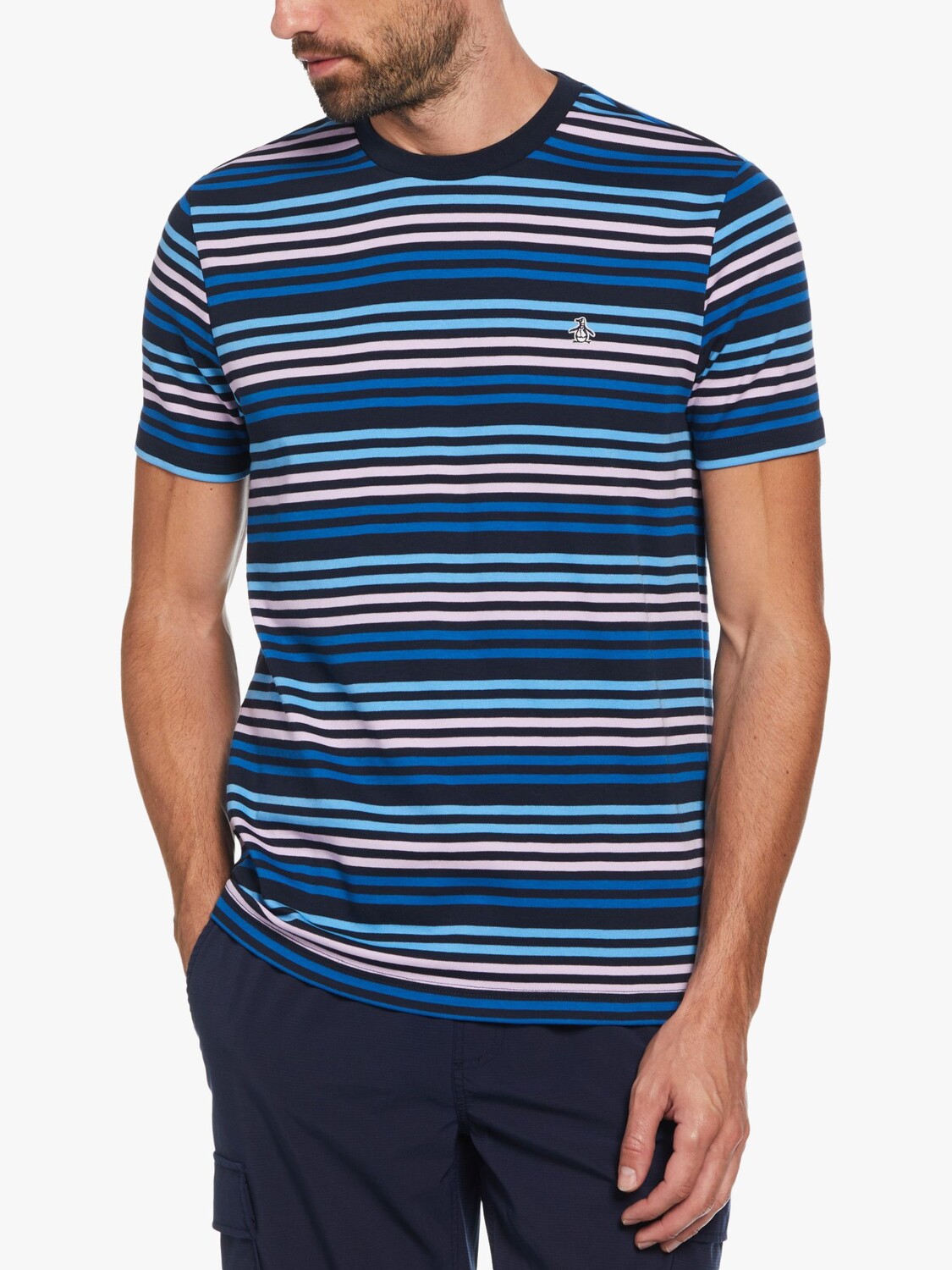 

Футболка в полоску Engineered Stripe Original Penguin, темный сапфир