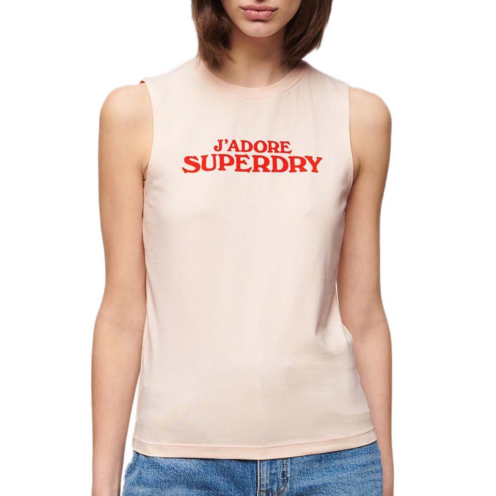 Футболка Superdry Sport Luxe Graphic Fitted , бежевый футболка superdry sport luxe graphic fitted short оранжевый