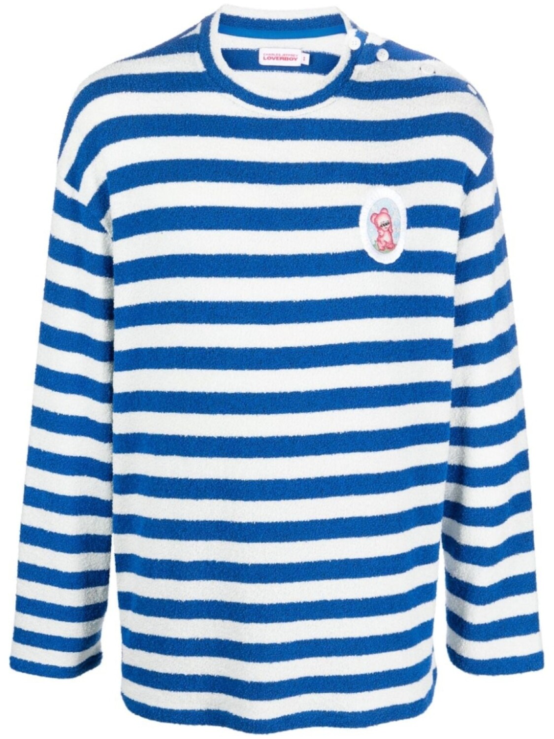 

Charles Jeffrey Loverboy полосатая толстовка Envelope Neck, синий