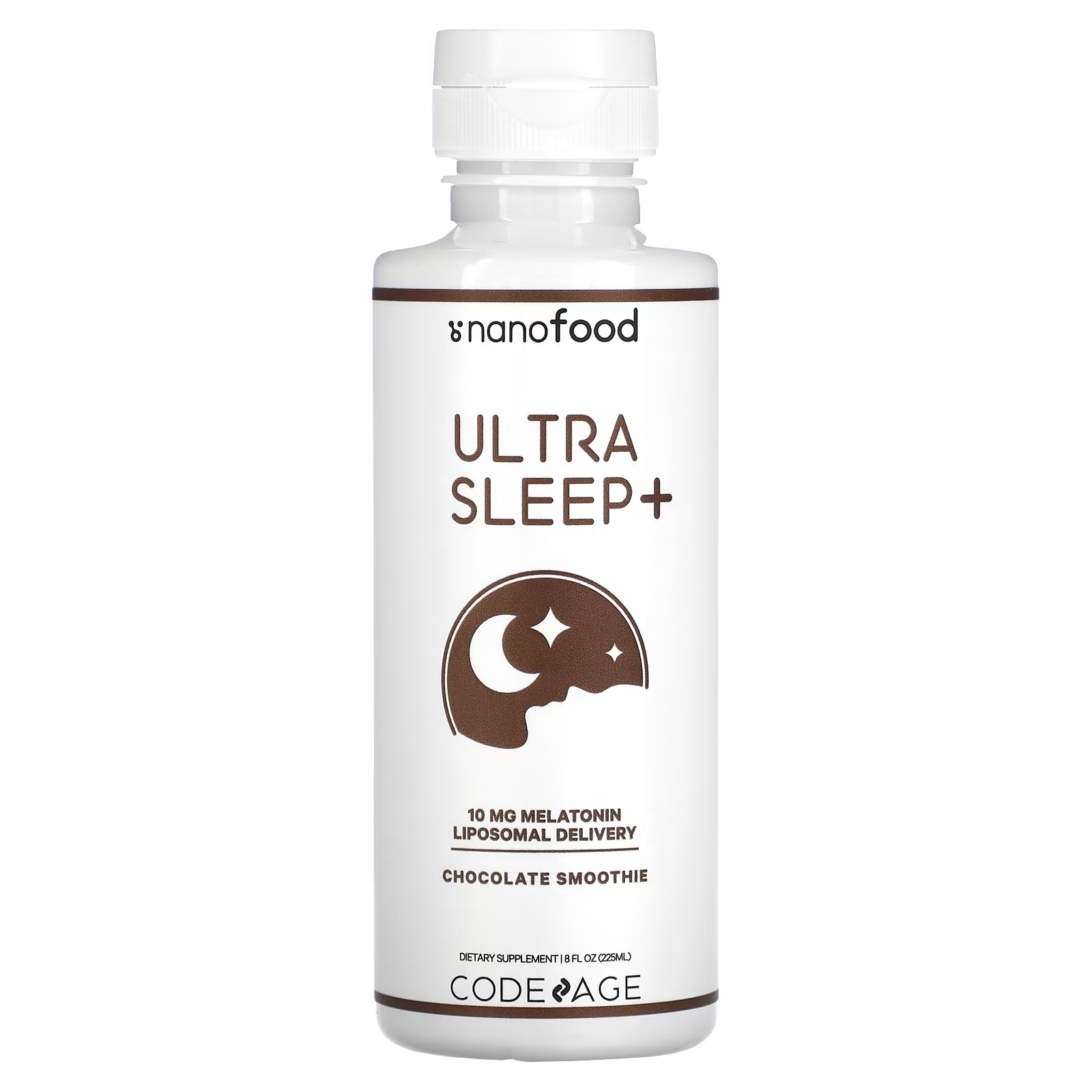 Ultra Sleep+ Шоколадный смузи, 8 жидких унций (225 мл) Codeage пищевая добавка codeage для сна шоколадный смузи 225 мл