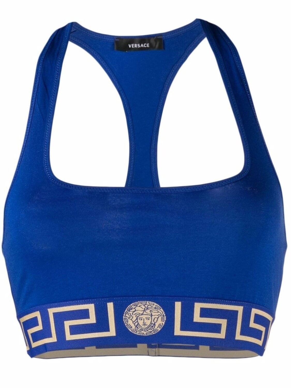 

Versace бюстгальтер-бралетт с узором Greca, синий