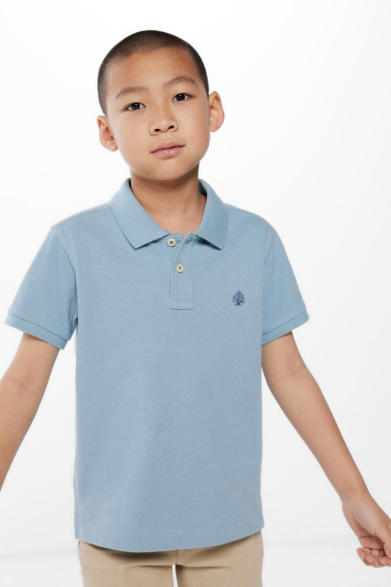 Базовая рубашка-поло для мальчика Springfield Kids, светло-синий рубашка джинсовая springfield springfield sp014emeaco9