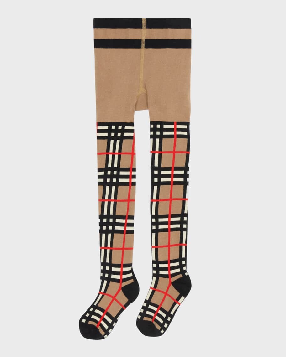 

Колготки в винтажную клетку для девочек, размер 3–10 Burberry