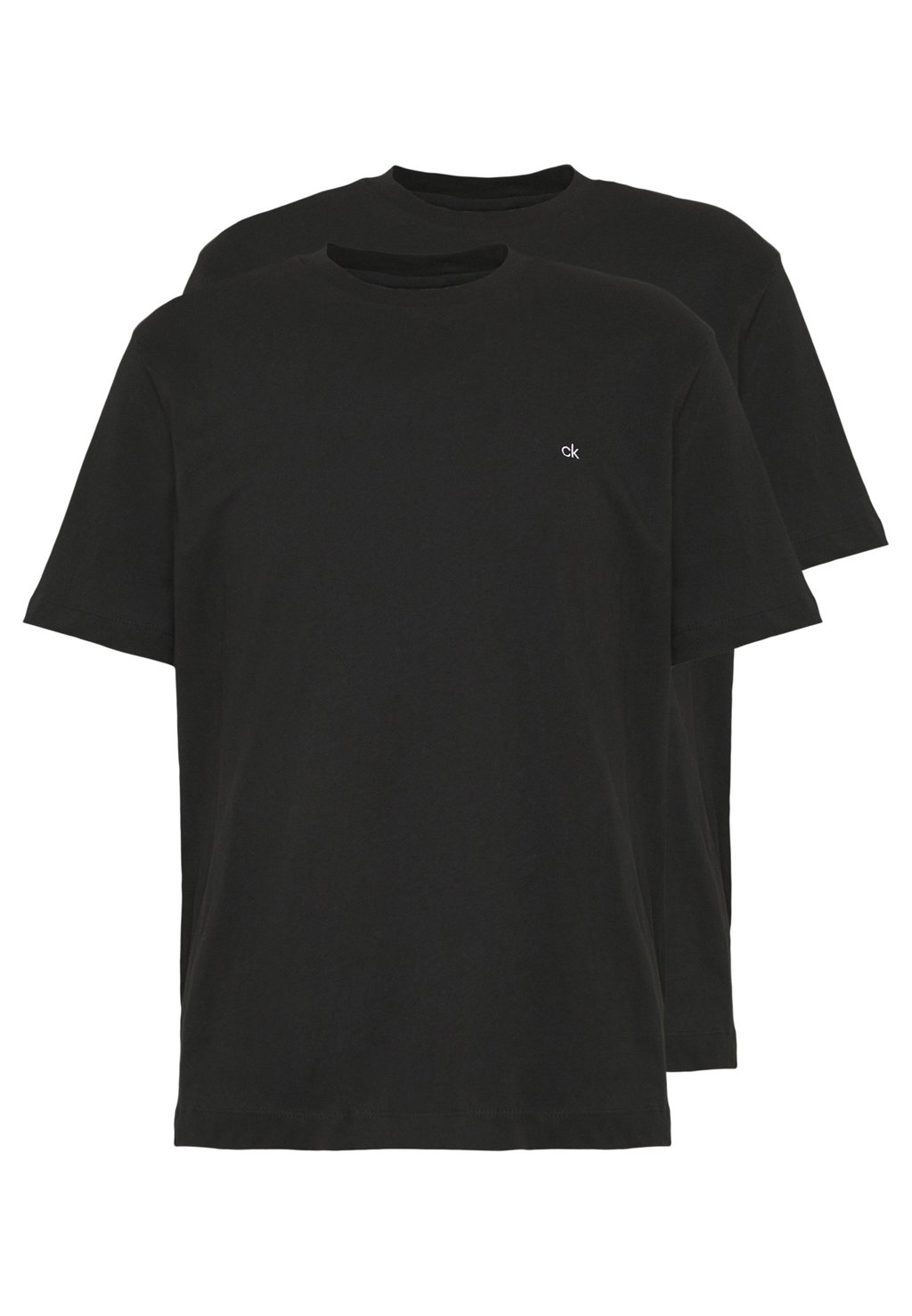 цена базовая футболка Logo 2 Pack Calvin Klein, цвет black/black