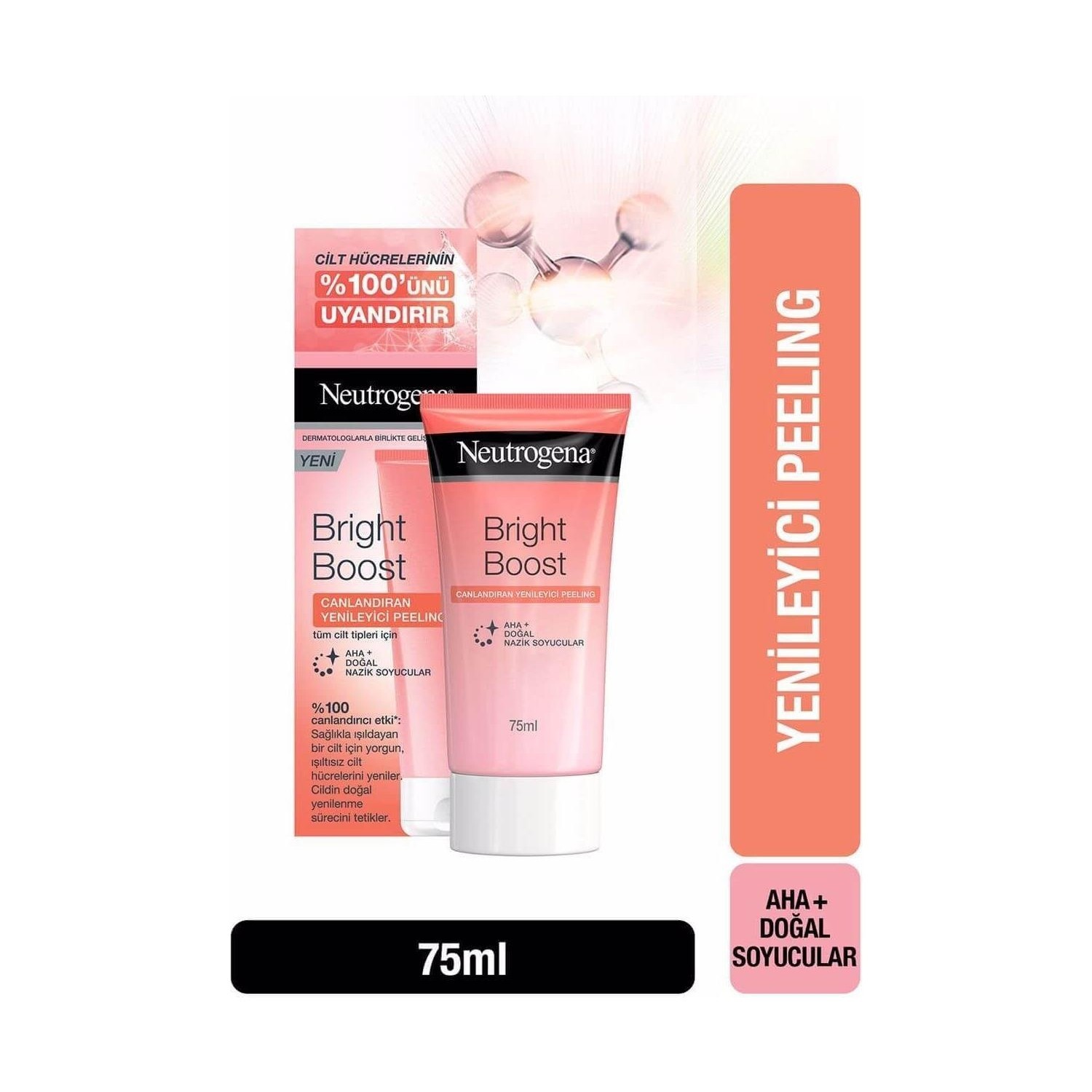 цена Пилинг Neutrogena Bright Boost обновляющий, 75 мл