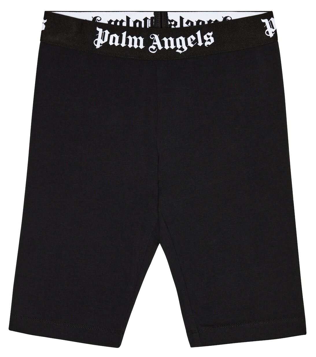 

Байкерские шорты из хлопкового джерси с логотипом Palm Angels, черный