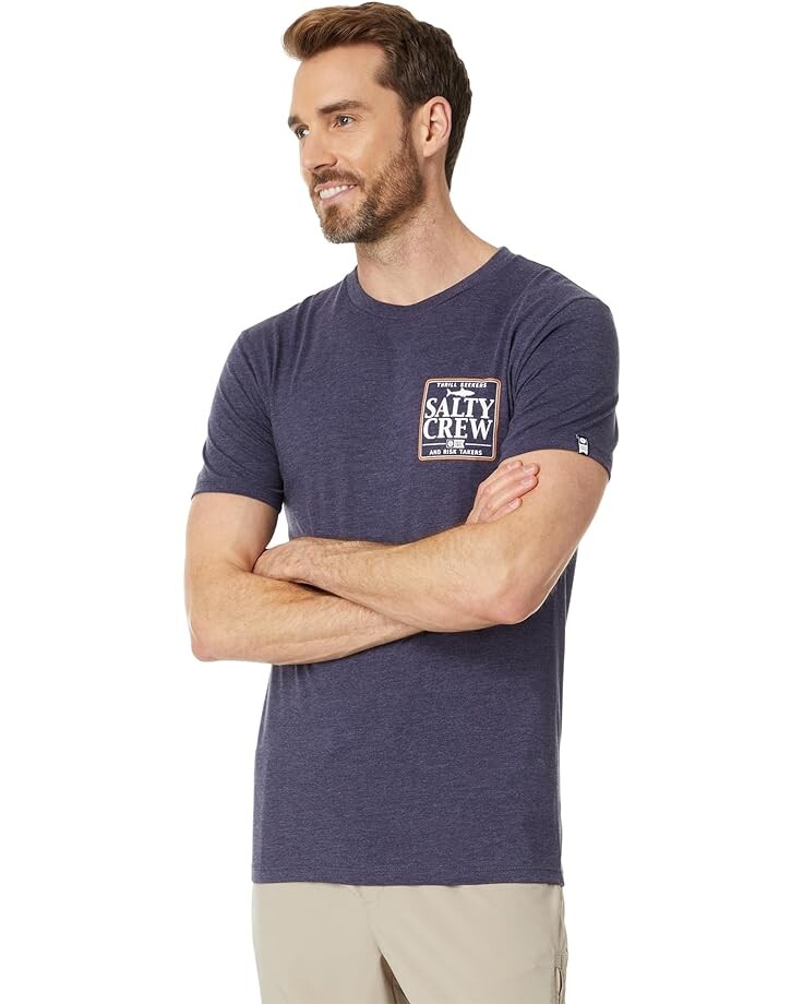 

Футболка Salty Crew Coaster Premium Short Sleeve Tee, цвет Navy Heather
