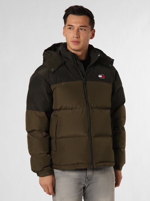 

Пуховик Tommy Jeans, зеленый, Черный