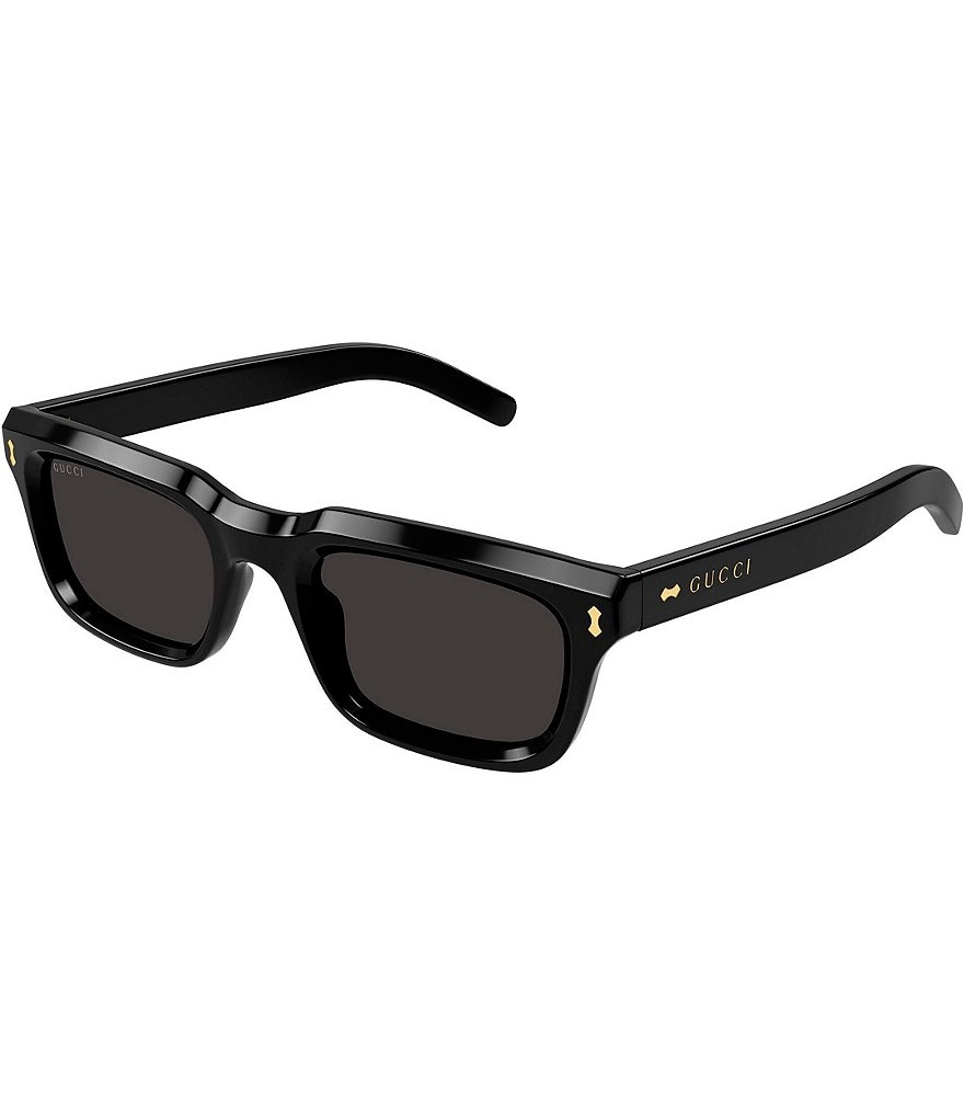 цена Мужские квадратные солнцезащитные очки Gucci Rivetto 51 мм Gucci, черный