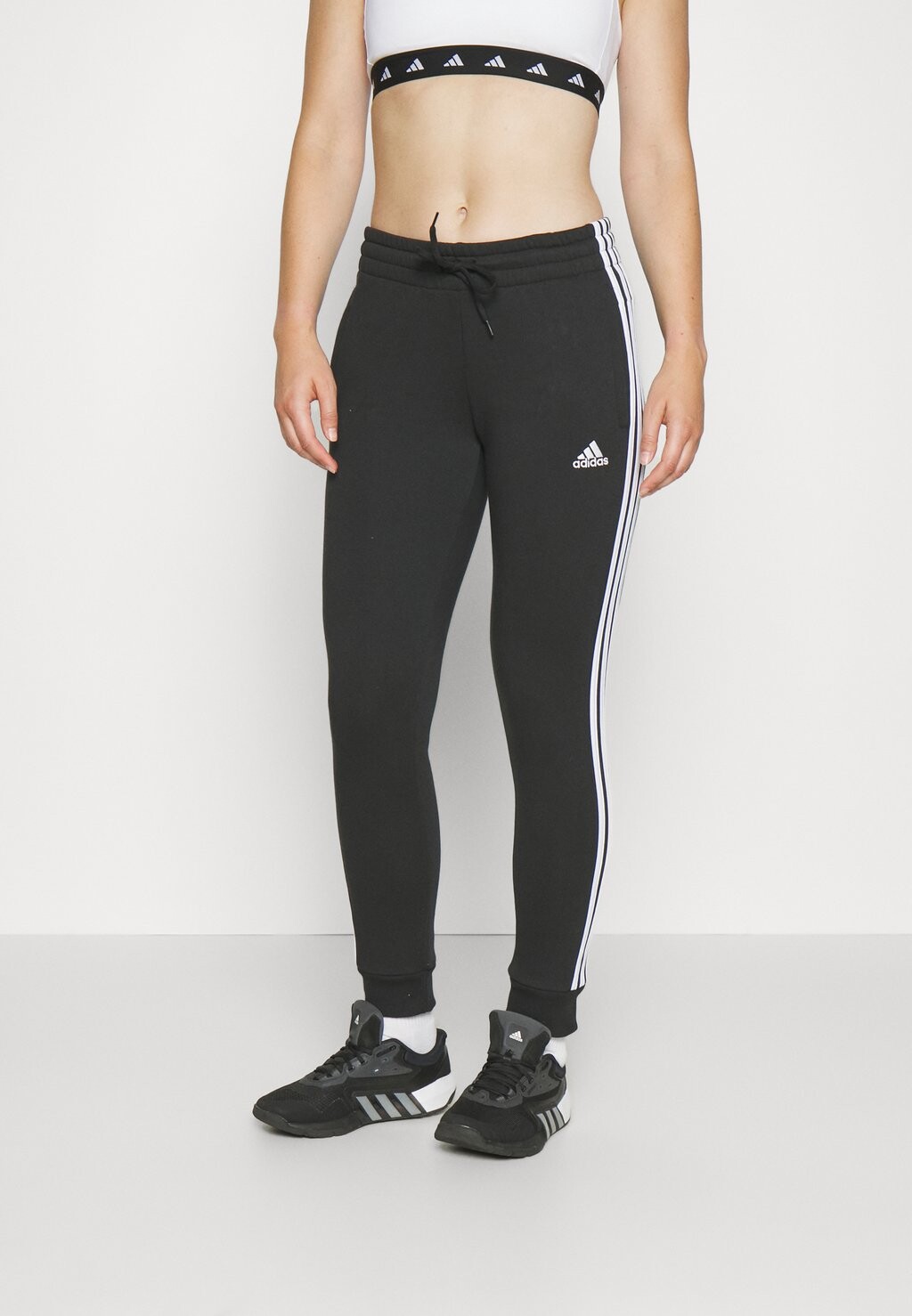 

Спортивные брюки Adidas, черно-белый, Черный