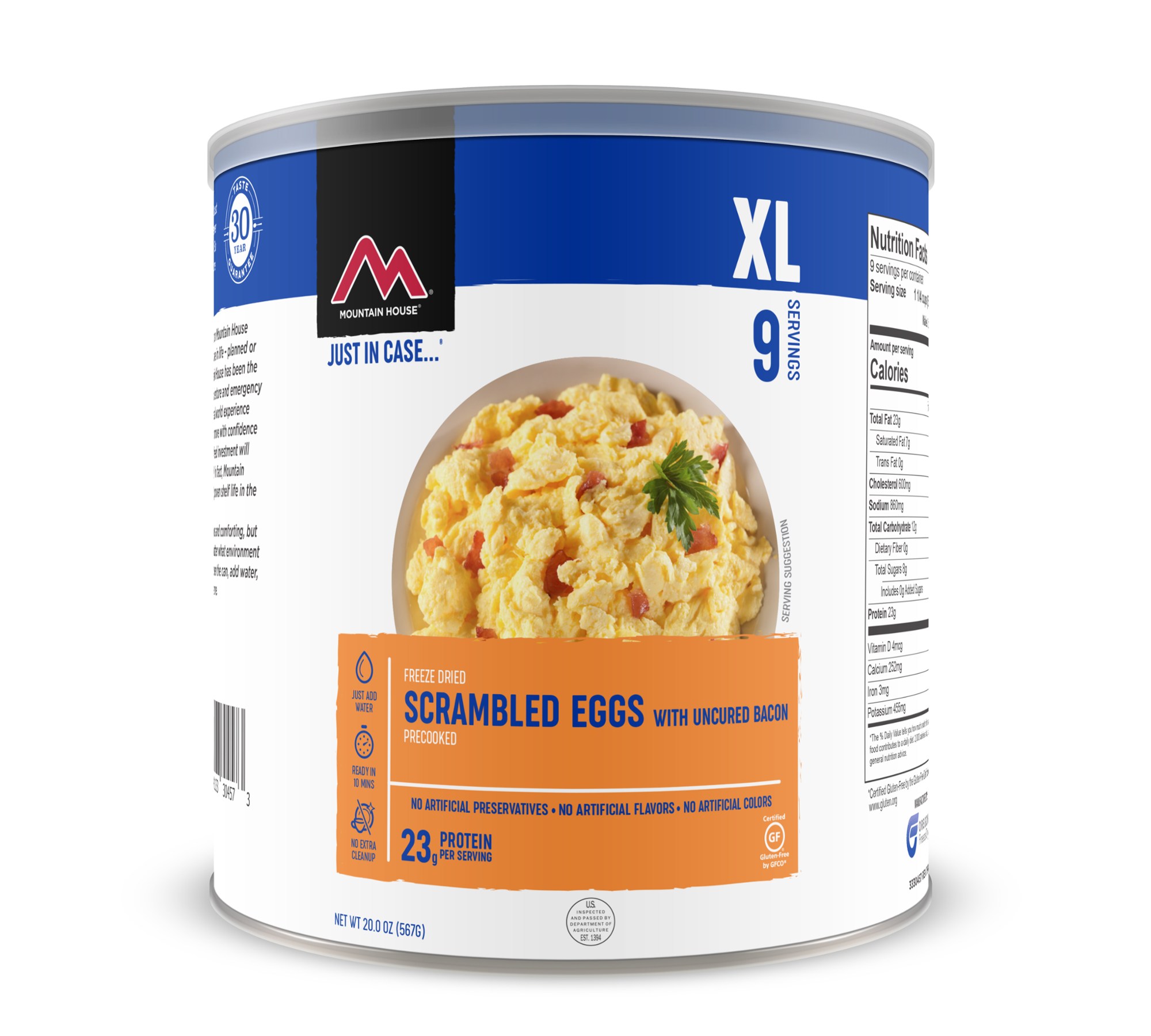 Яичница с беконом XL — 9 порций Mountain House сковорода для завтрака xl – 8 порций mountain house
