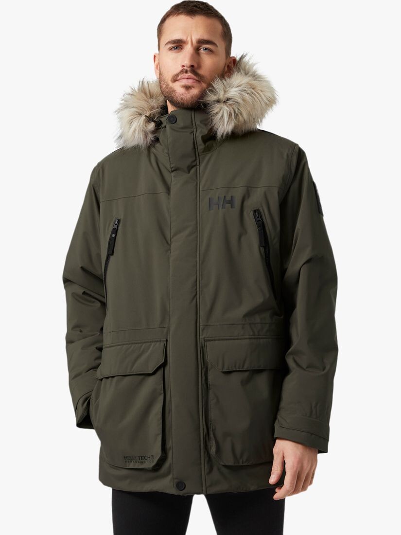 

Мужская непромокаемая зимняя парка Reine Helly Hansen, утилита зеленый