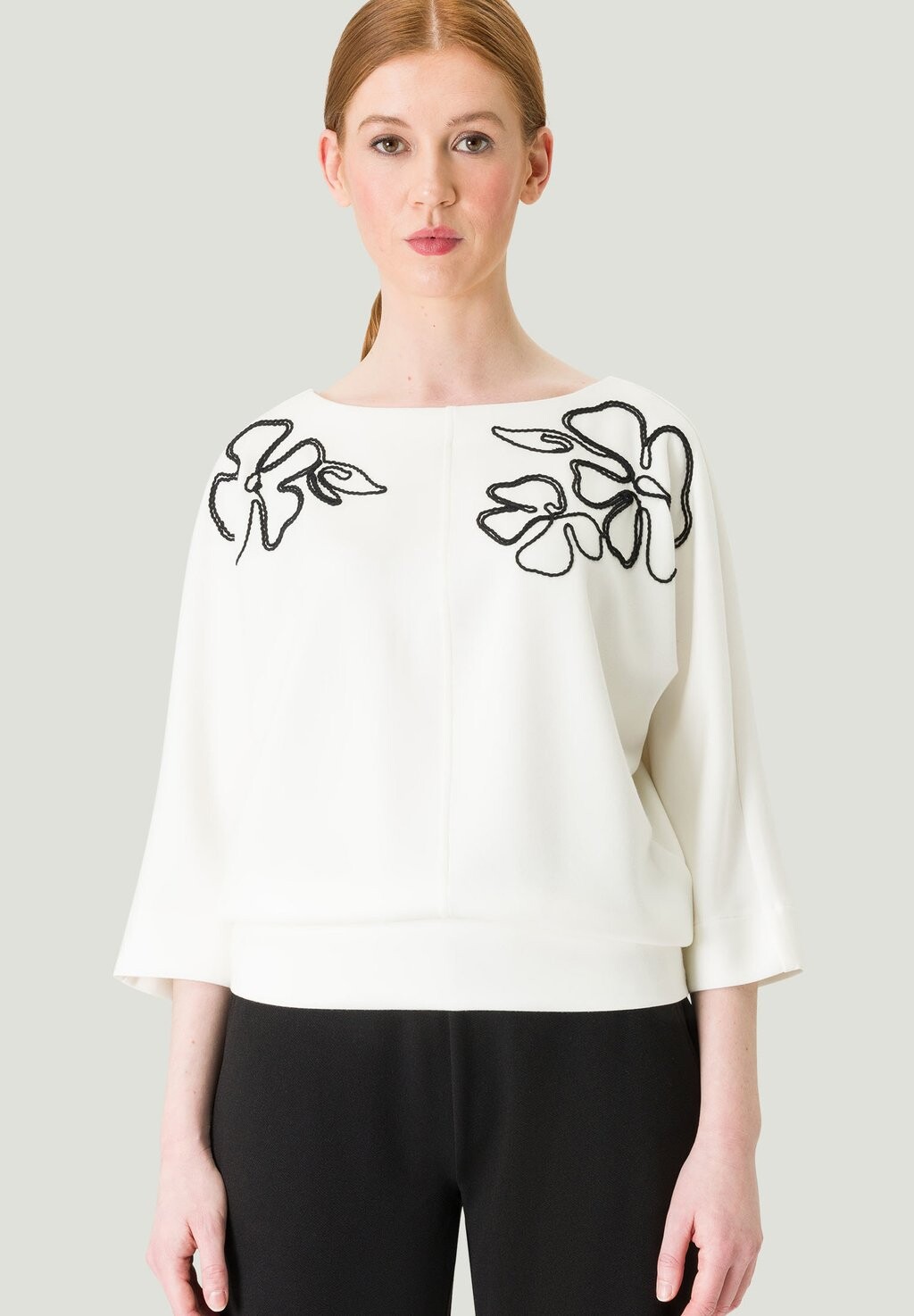 

Толстовка MIT BLUMENSTICKEREI zero, цвет patch creamblack