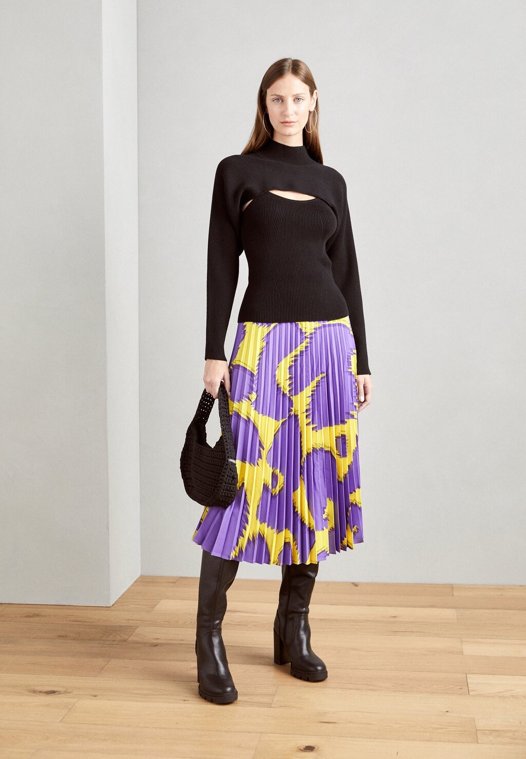 

Юбка плиссе SCRAMBLE SKIRT RICH MNISI, фиолетовый