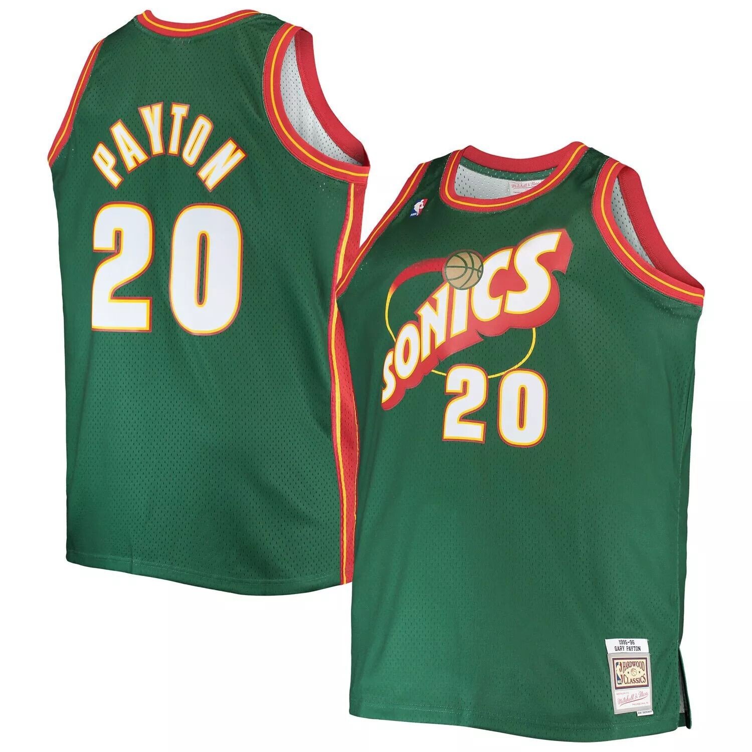 

Мужская майка Mitchell & Ness Gary Payton Green Seattle SuperSonics Big & Tall 1995-96 Hardwood Classics Swingman