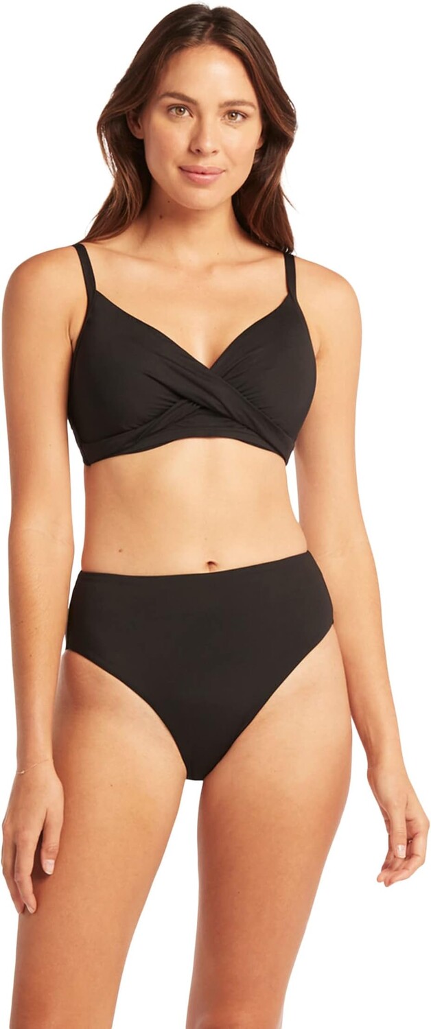 

Брюки Essentials с завышенной талией в стиле ретро SEA LEVEL SWIM, черный