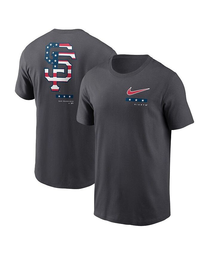 

Мужская антрацитовая футболка San Francisco Giants Americana Nike, серебро