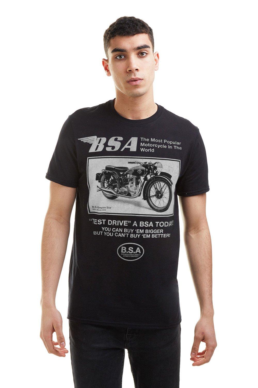 Хлопковая футболка BSA Test Drive Petrol Heads, черный